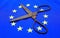 Scissors euro flag