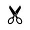 Scissors flat black solid icon