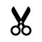 Scissors flat black solid icon