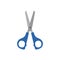 Scissors flat design vector illustration. Hand drawn professional pair of cutting hair or needlework. Craft and scissoring flat