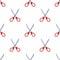 Scissors Flat Icon Seamless Pattern