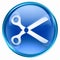 Scissors icon blue