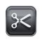 Scissors icon glossy grey.