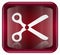 Scissors icon red