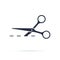 Scissors Icon Vector Illustration. Scissors icon vector illustration. Cut concept with open scissors. Sewing, trim sign