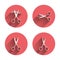 Scissors icons. Hairdresser or barbershop symbol