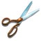 Scissors isolated on a white background. Scissors are hand-operated cutting instruments. Stationery. Vector close-up