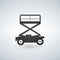 Scissors lift icon on white background, illustration.