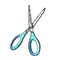 Scissors Metal Cutting Equipment Color Vector