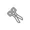 Scissors outline icon