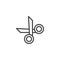 Scissors outline icon