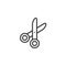 Scissors outline icon