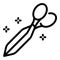 Scissors shoe repair icon, outline style