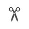 Scissors simple glyph icon.