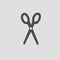 Scissors simple vector icon eps 10. Simple isolated illustration