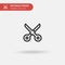 Scissors Simple vector icon. Illustration symbol design template for web mobile UI element. Perfect color modern pictogram on