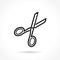 Scissors thin line icon