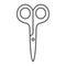 Scissors thin line icon, barber and tool, cut sign, vector graphics, a linear pattern on a white background.