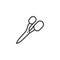 Scissors tool line icon