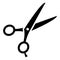 Scissors vector icon. barber illustration sign. For web sites