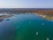 Scituate Harbor aerial view, MA, USA