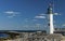 Scituate Harbor Lighthouse on Rocky Breakwater in Massachusetts