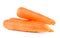 scloseup carrots on white background