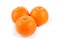 scloseup oranges on white background