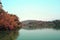 A Scnic View of Neyyar Dam River Water Reservoir in South India