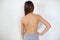 Scoliosis in adolescents. Poor posture in a teenage girl. How to check your posture at home. lordosis, kyphosis, slouching