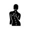 Scoliosis black glyph icon