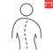 Scoliosis line icon