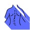 Scoliosis, posture correction icon, orthopedic line logo