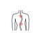 scoliosis, spine, pain icon. Element of health care for mobile concept and web apps icon. Thin line icon for website design and