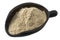 Scoop of buckwheat flour