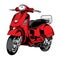 Scooter Classic vintage Vector illustration  motorcycle style wheel