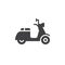 Scooter icon vector, filled flat sign, solid pictogram isolated on white