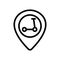 Scooter location gps mark icon vector outline illustration