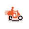 Scooter,motorcycle Local delivery logo design template vector eps