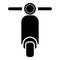 Scooter Motorcycle Motobike Delivery concept Moped Shipping icon black color vector illustration flat style image