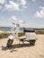 Scooter on Sicilian beach.