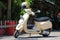 Scooter Vespa Parked in school yard