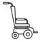 Scooter wheelchair icon, outline style