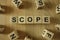 Scope word from wooden blocks