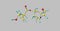 Scopolamine molecular structure isolated on grey