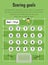 Scoring goals Educational Sheet. Primary module for Numerical Ability. 5-6 years old