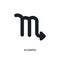 scorpio isolated icon. simple element illustration from zodiac concept icons. scorpio editable logo sign symbol design on white