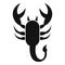 Scorpio poison icon, simple style