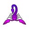 Scorpio star sign Scorpion astrological symbol, logo, emblem. Thin line geometric illustration. Outline zodiac symbol Dangerous