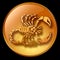 Scorpio zodiac button icon